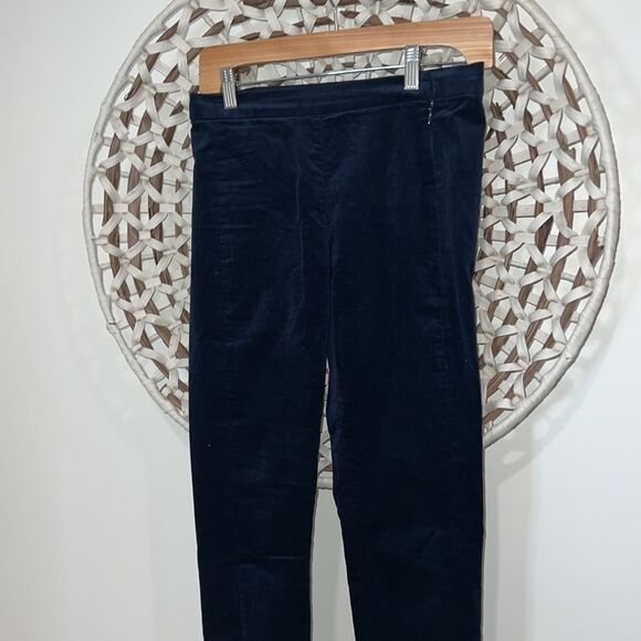 Banana Republic navy blue velvet skinny pants size 0 - Picture 2 of 8